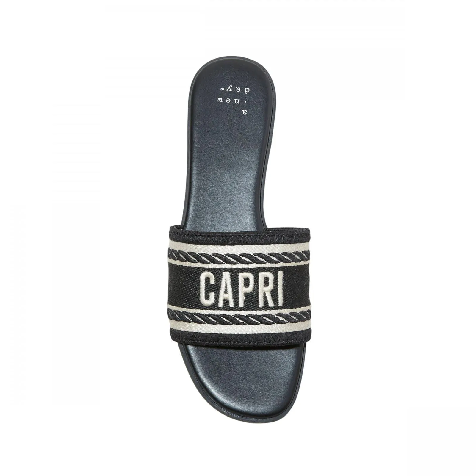 A New Day Womens Nat "Capri" Slide Sandals 89279355 Black 11M