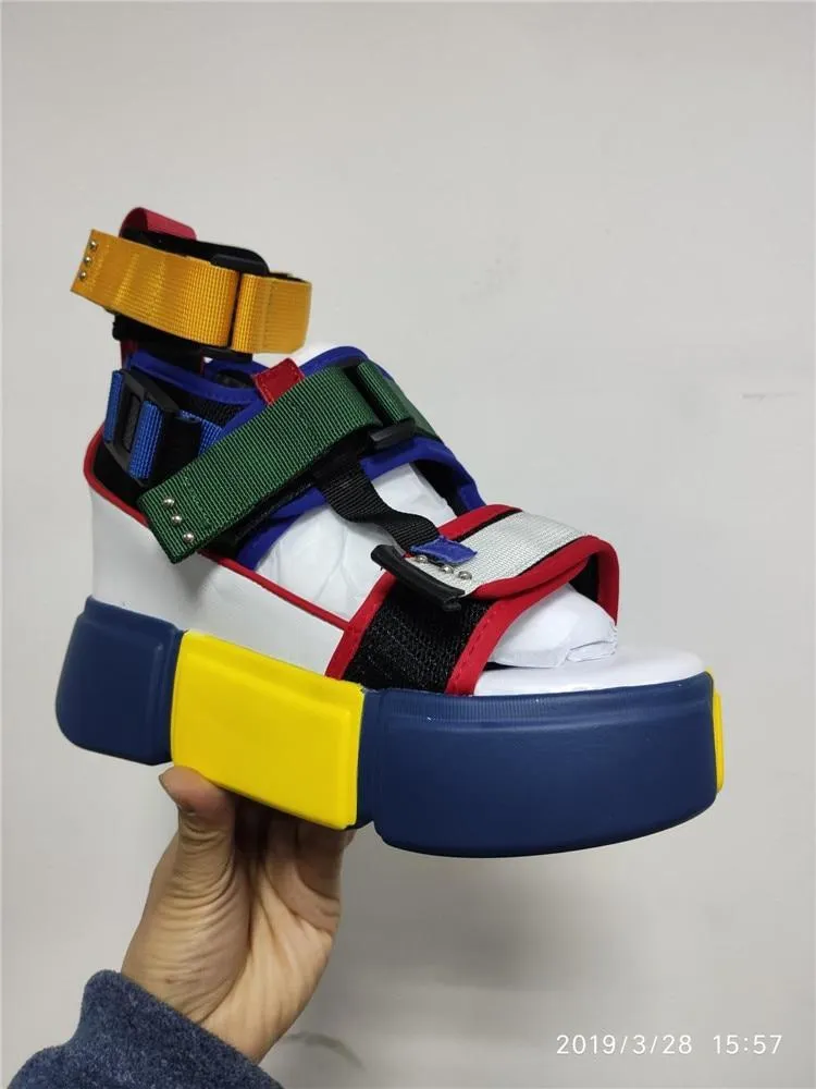 Blue Sandals Platform Women  Ladies Casual Shoes