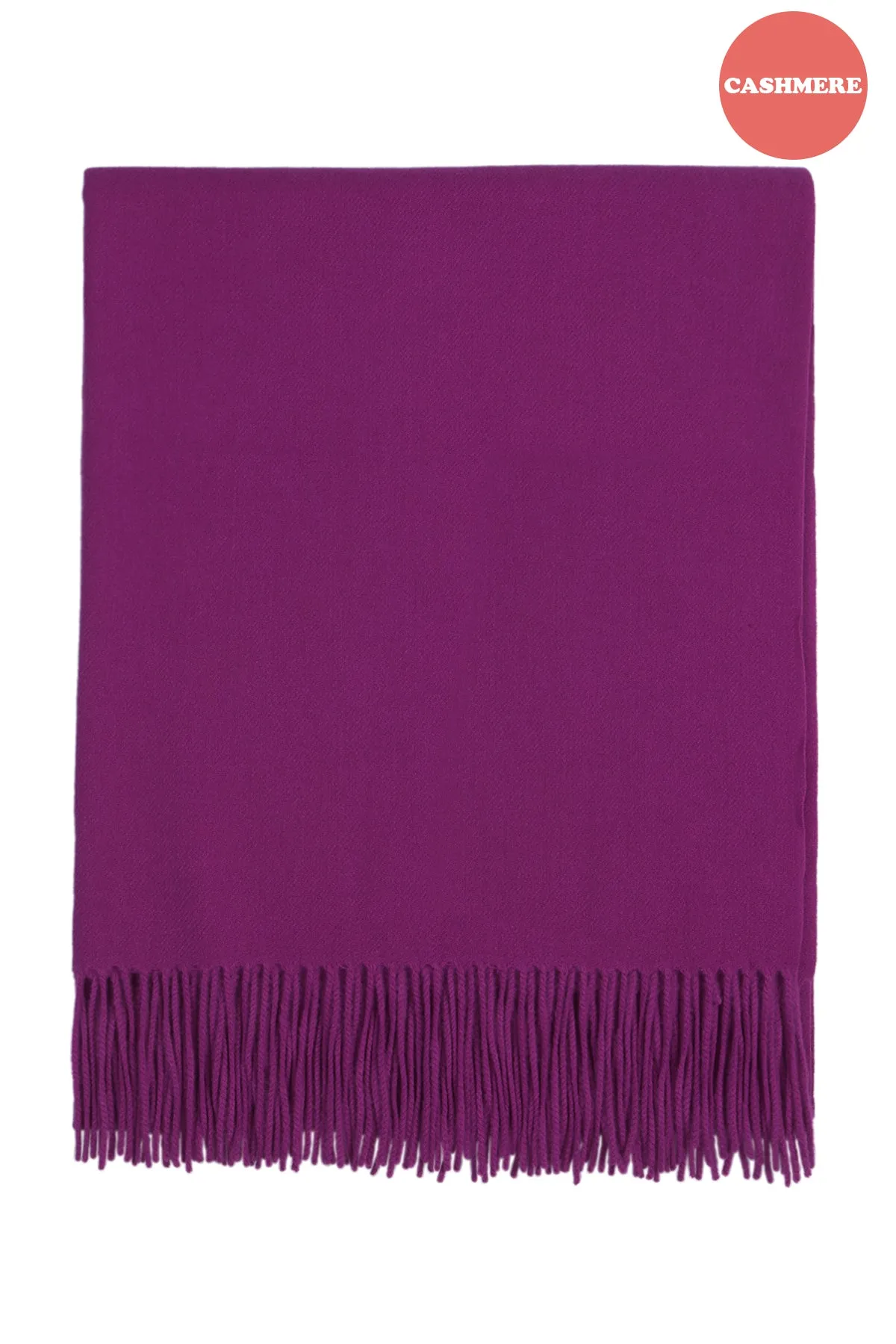 CASHMERE FRINGE WRAP LONG SCARF