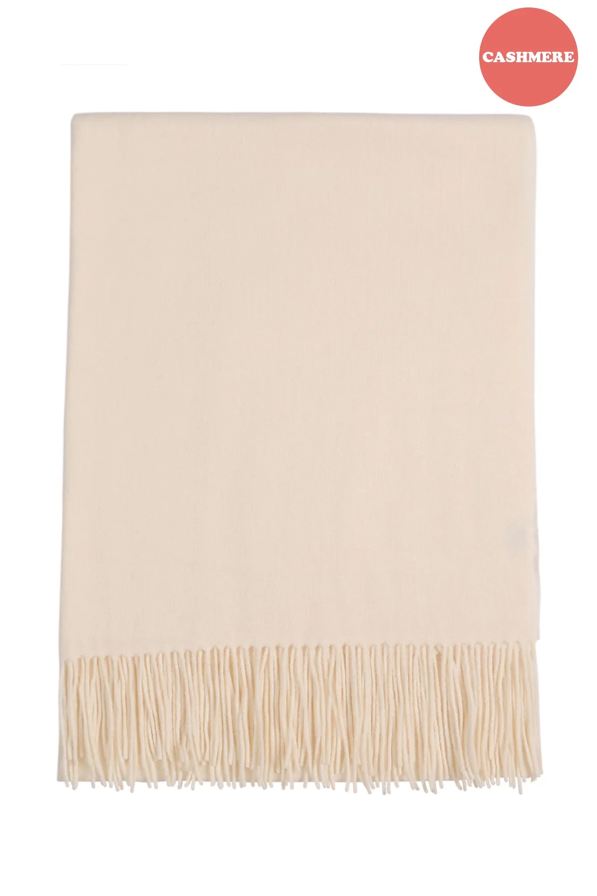 CASHMERE FRINGE WRAP LONG SCARF