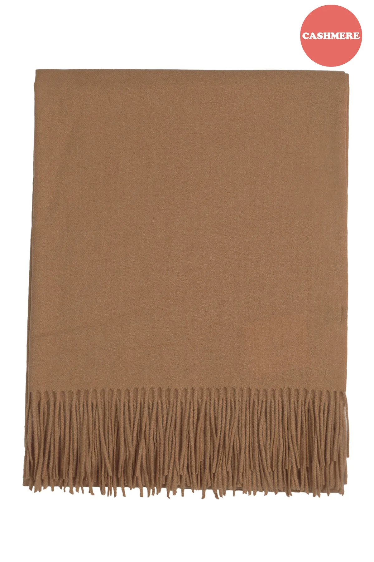 CASHMERE FRINGE WRAP LONG SCARF