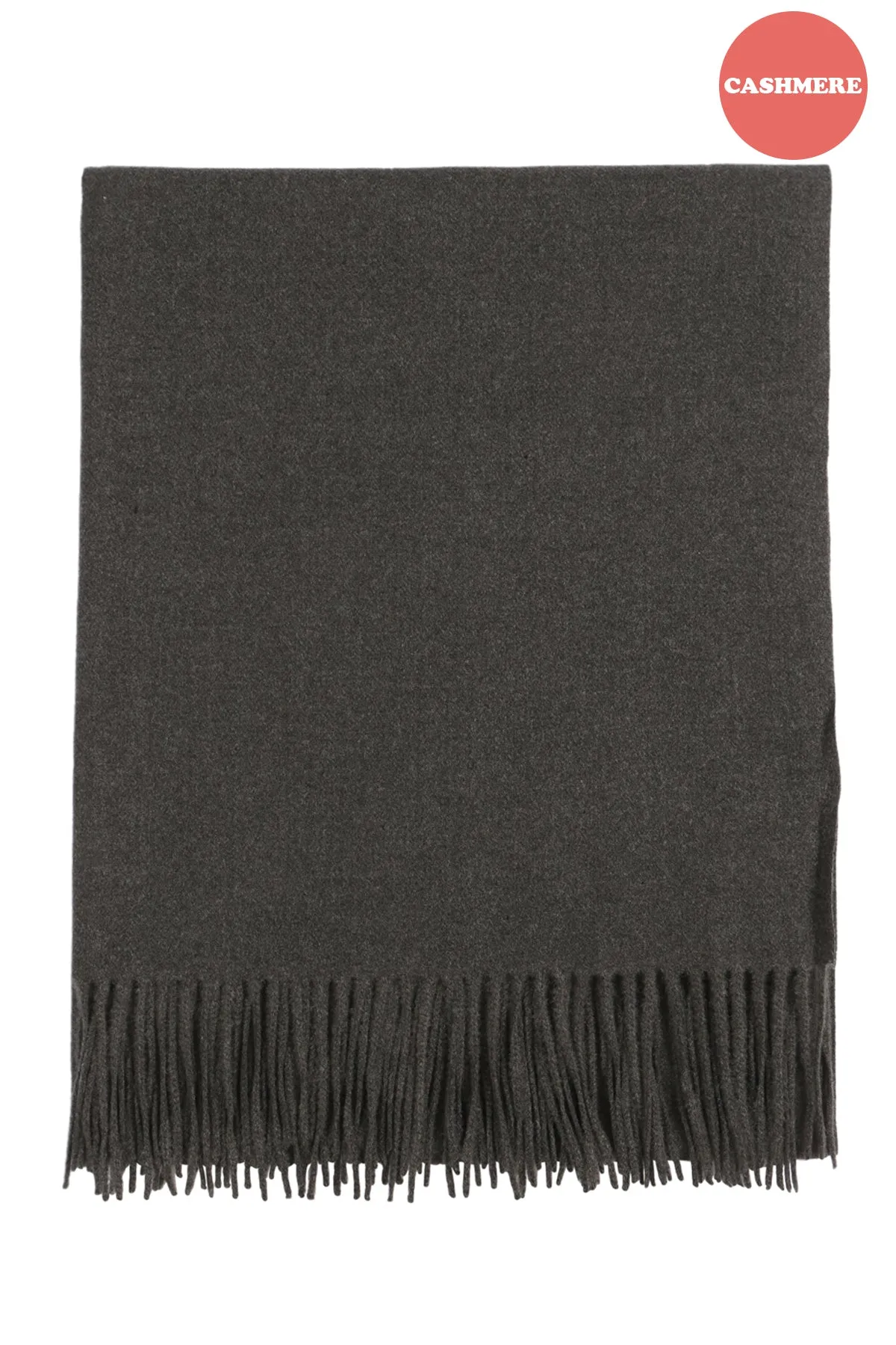 CASHMERE FRINGE WRAP LONG SCARF