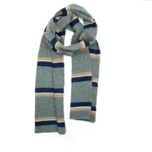 Cashmere Scarves - Grey Multi Stripe