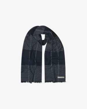 Cotton Scarf in Navy & White - The Peake