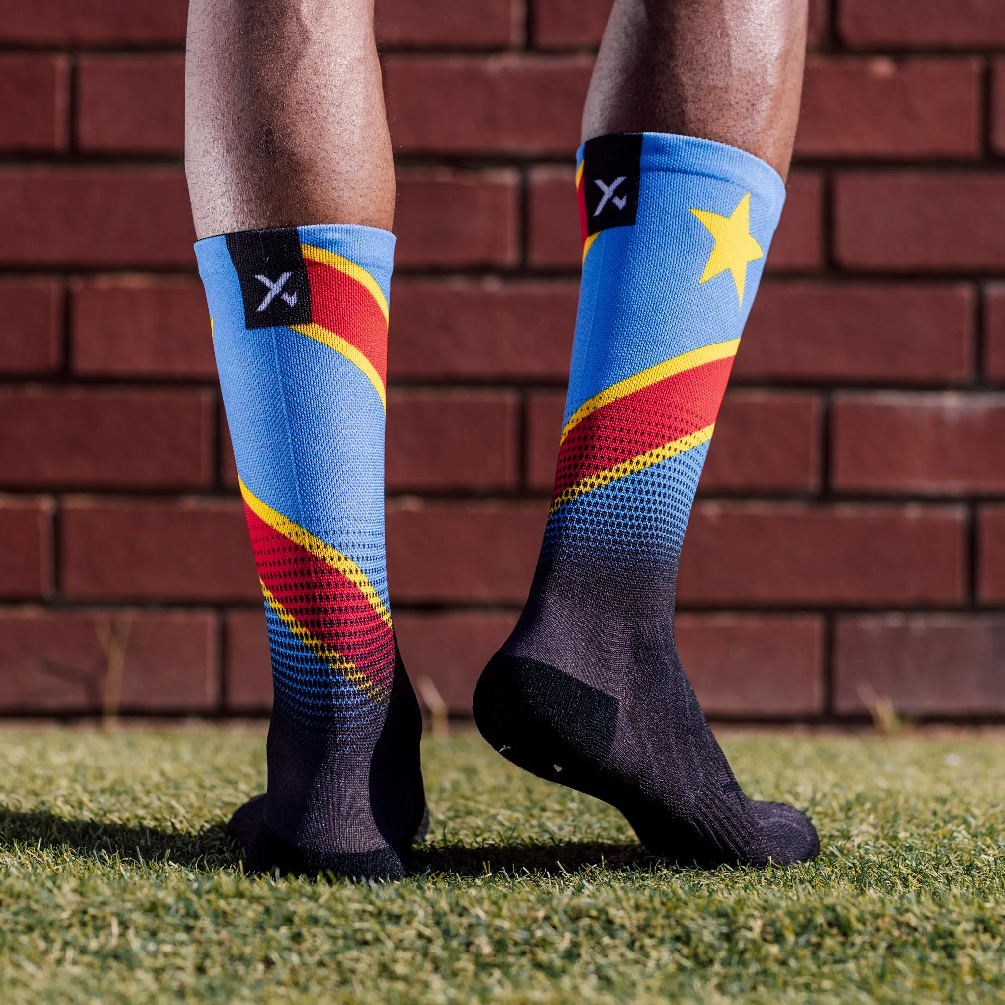 Democratic Republic of the Congo Flag Socks