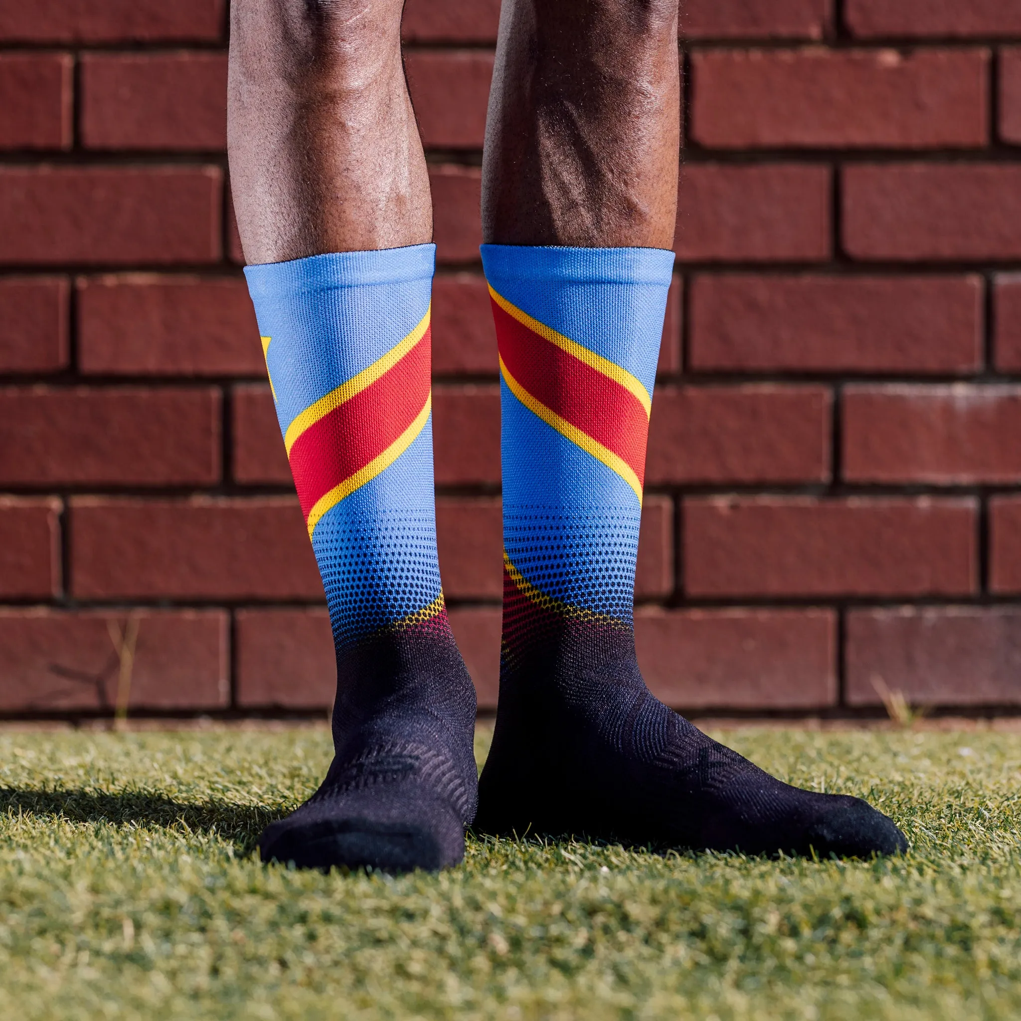 Democratic Republic of the Congo Flag Socks