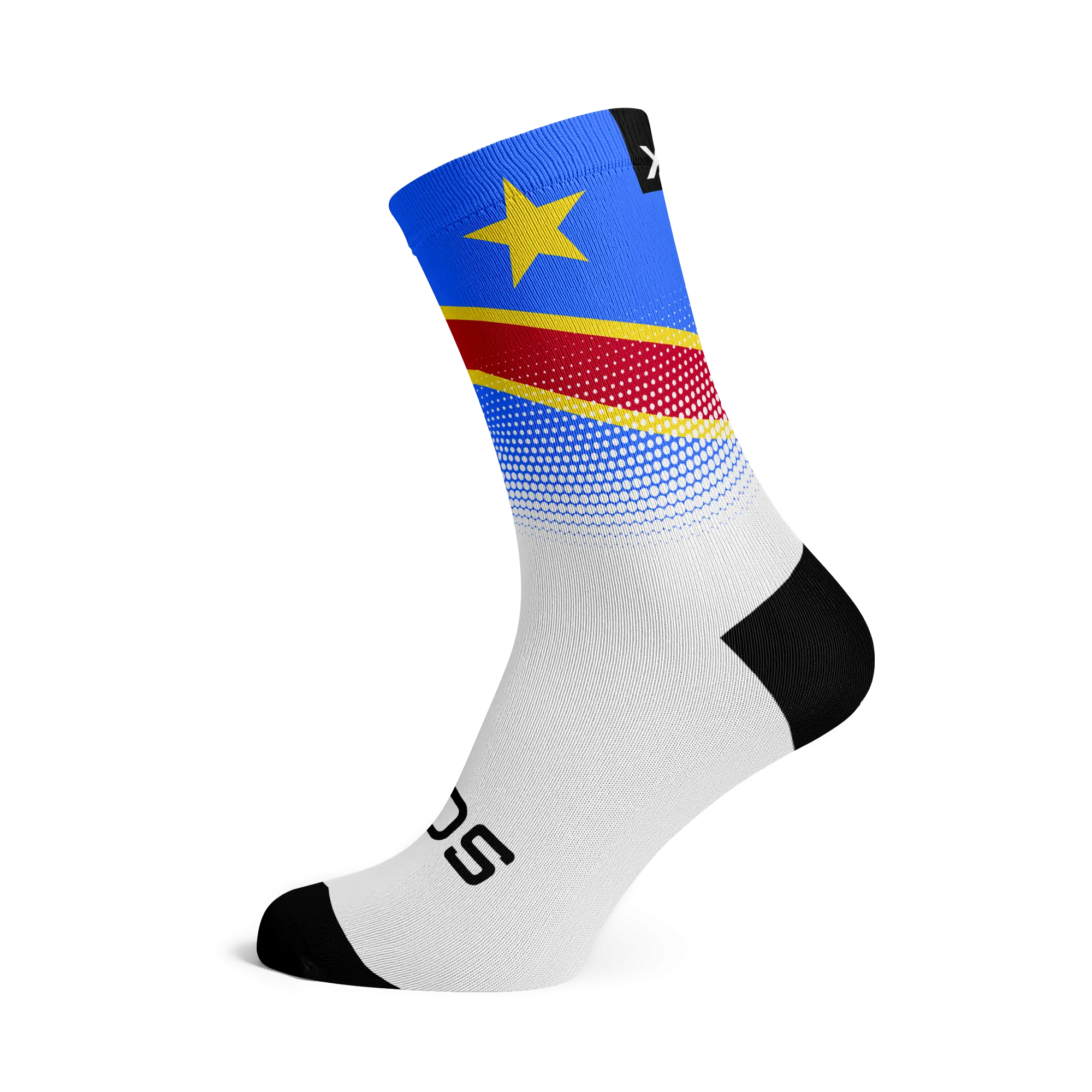 Democratic Republic of the Congo Flag Socks