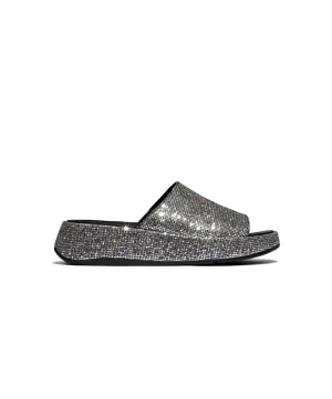 Fitflop F-Mode Glitterball Flatform Slides Silver