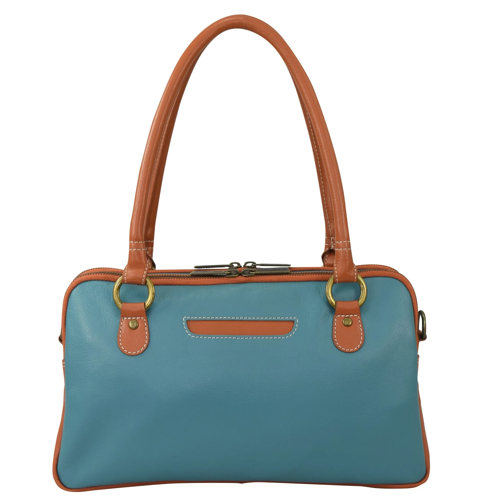 Heritage Leather Multi Compartment Satchel - 8038