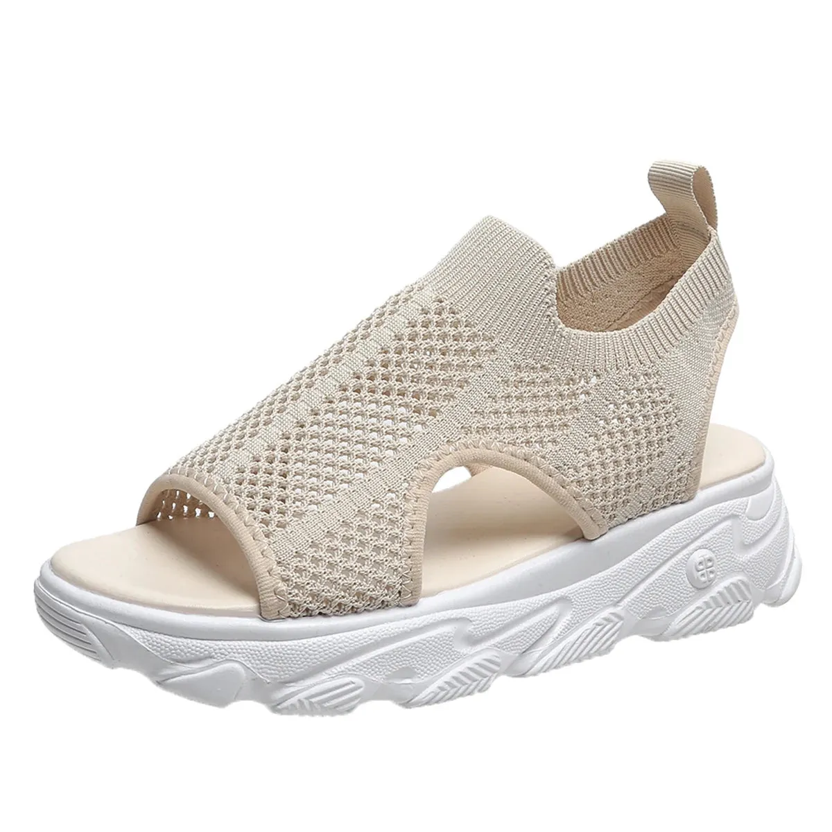 High-heeled Mesh Hollow Casual Running Sandal Plus Size 35-42 Footwear Size