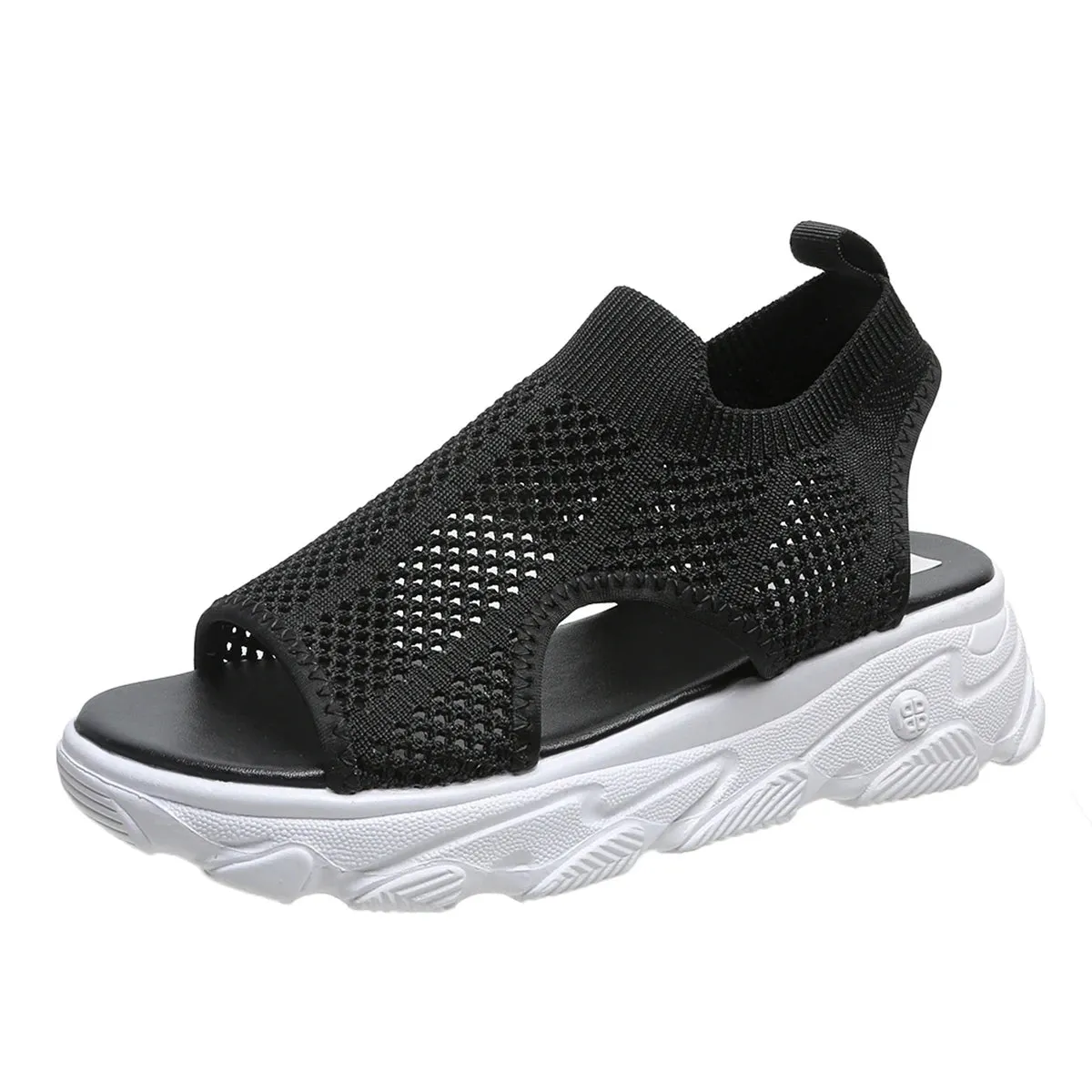 High-heeled Mesh Hollow Casual Running Sandal Plus Size 35-42 Footwear Size