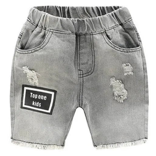 Hot Sale Baby Kid Denim Cute Cartoon Pattern Jean Shorts