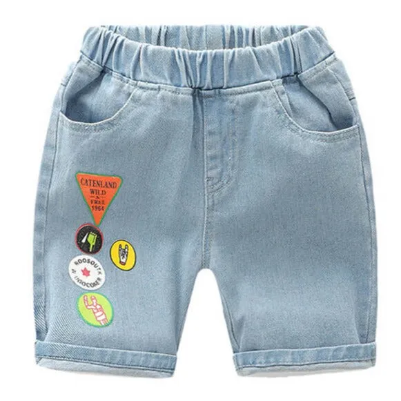 Hot Sale Baby Kid Denim Cute Cartoon Pattern Jean Shorts