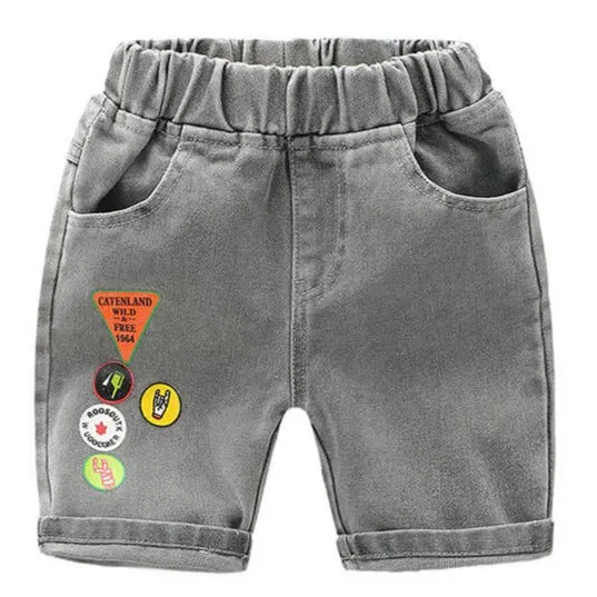 Hot Sale Baby Kid Denim Cute Cartoon Pattern Jean Shorts