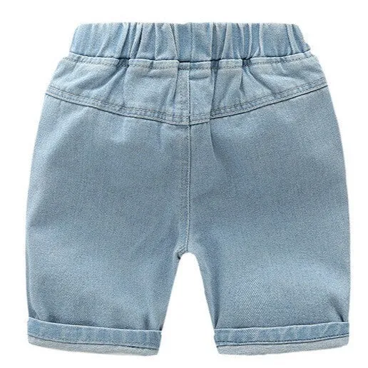 Hot Sale Baby Kid Denim Cute Cartoon Pattern Jean Shorts