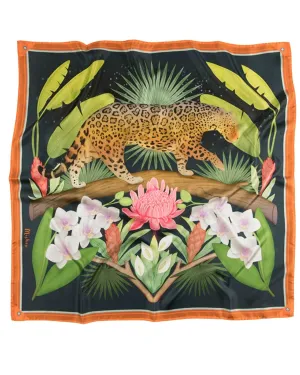 JAGUAR PRINT SILK SCARF