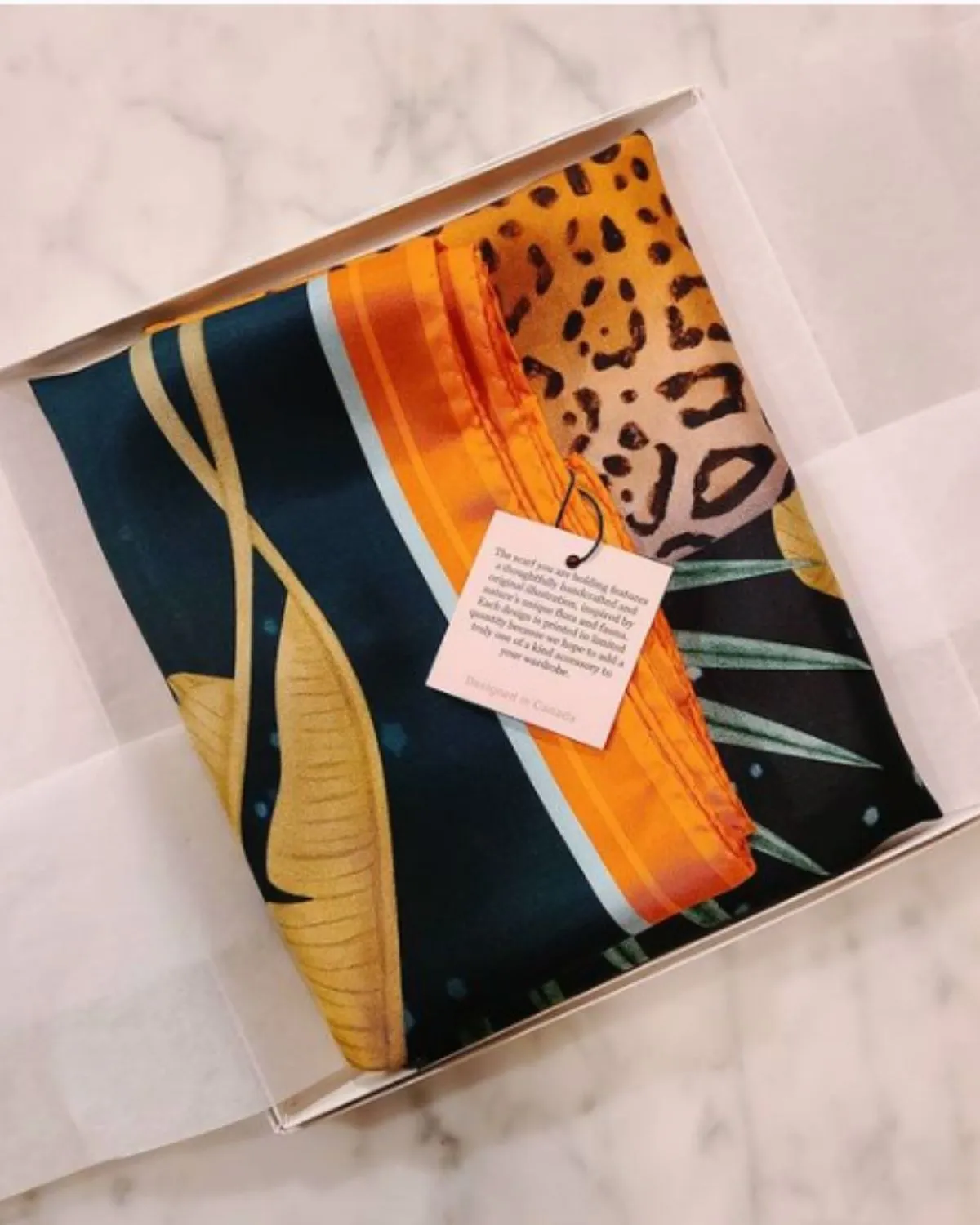 JAGUAR PRINT SILK SCARF