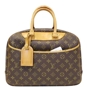 LOUIS VUITTON Deauville Monogram Canvas Satchel Bag