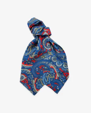 Men's Silk Double Ascot Tie in Paisley - The Oxford Ascot