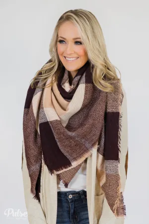 My Favorite Blanket Scarf- Cream & Dark Tones