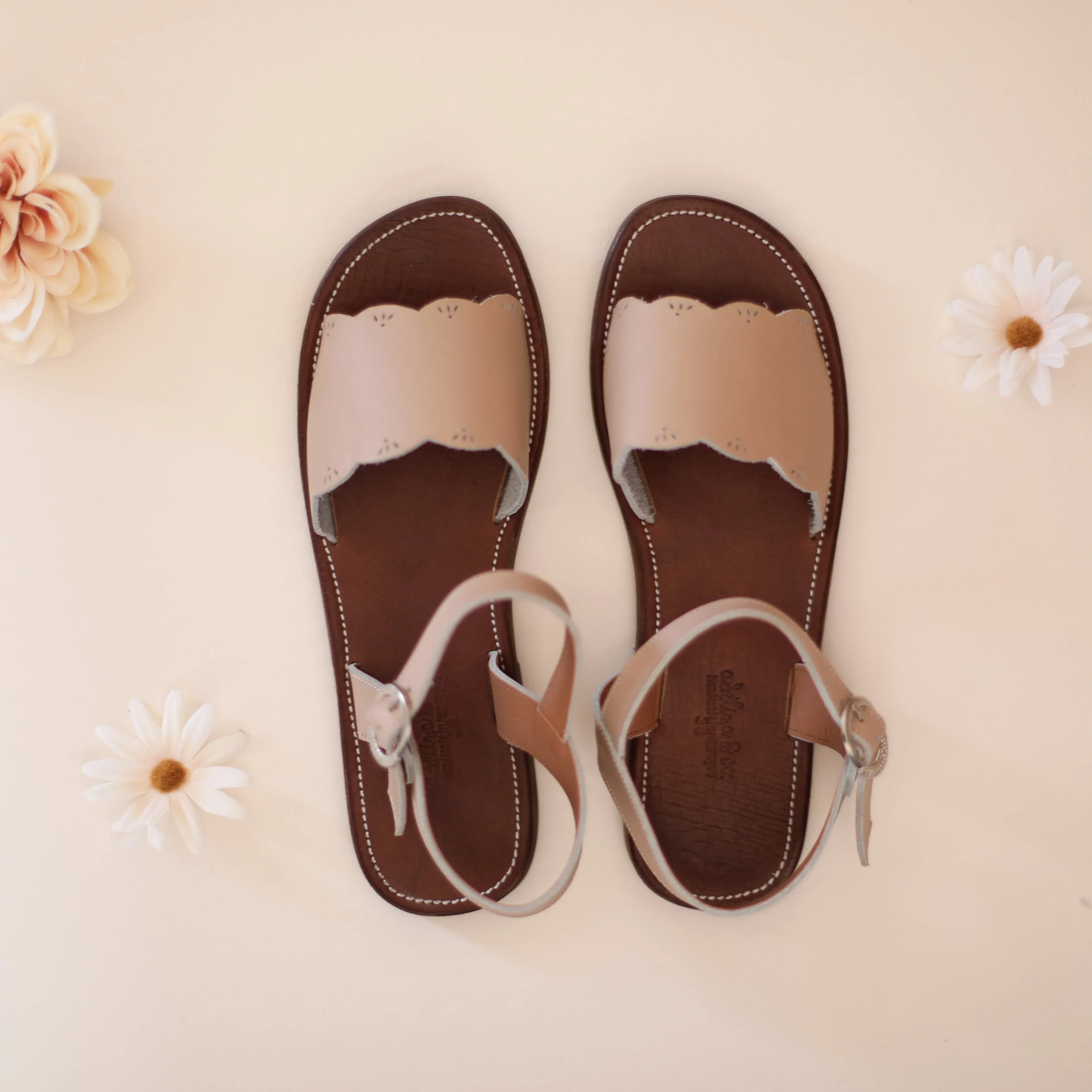 Nude Blush Bella {Women's Leather Sandals}