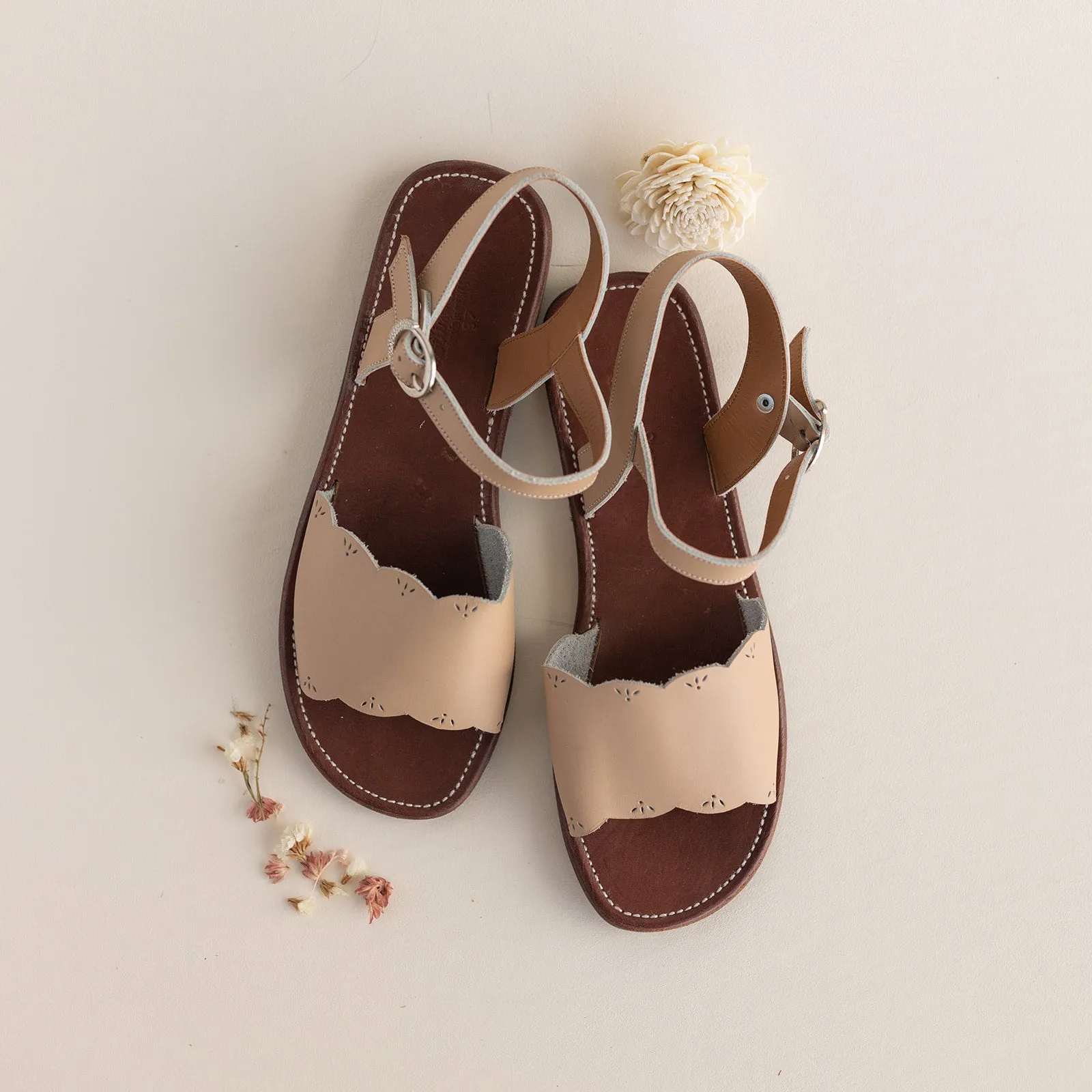 Nude Blush Bella {Women's Leather Sandals}