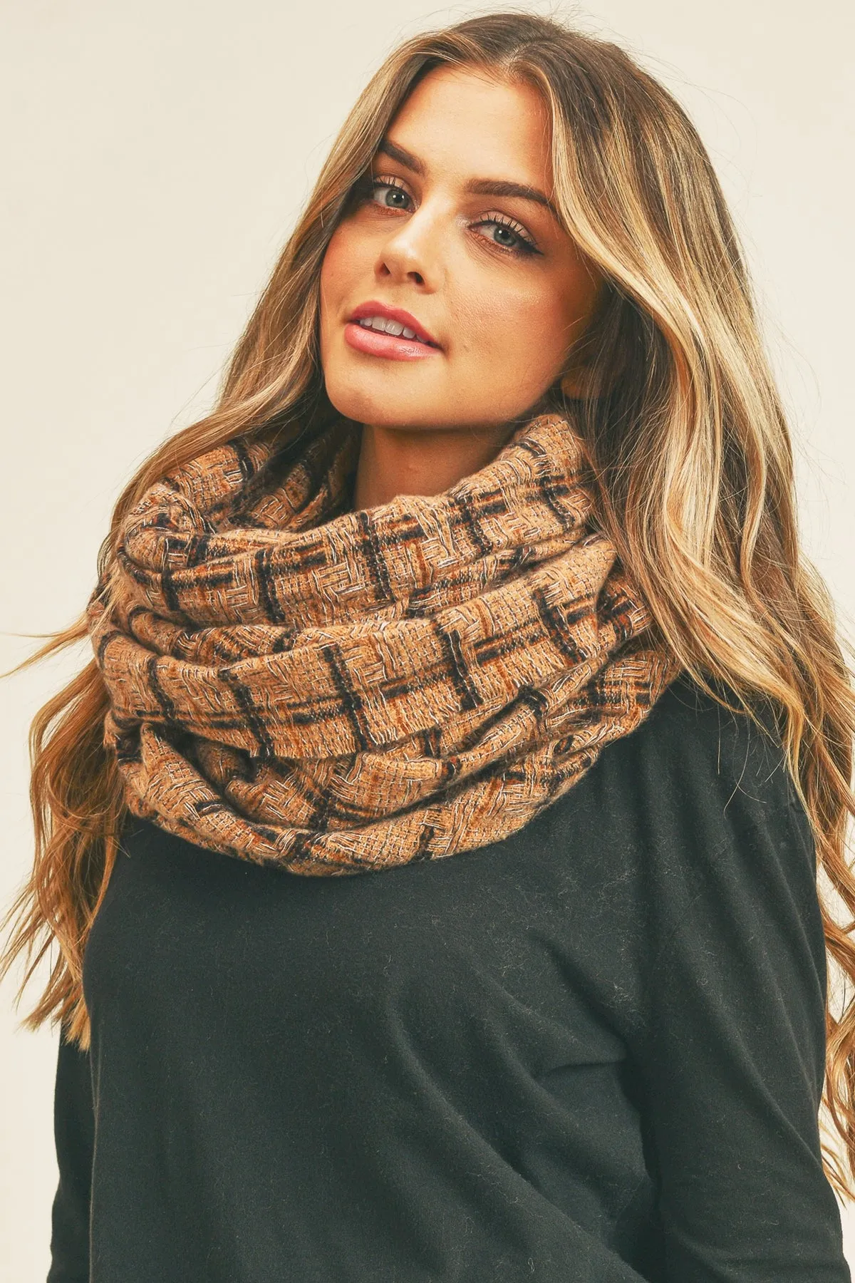 PLAID INFINITY SCARF