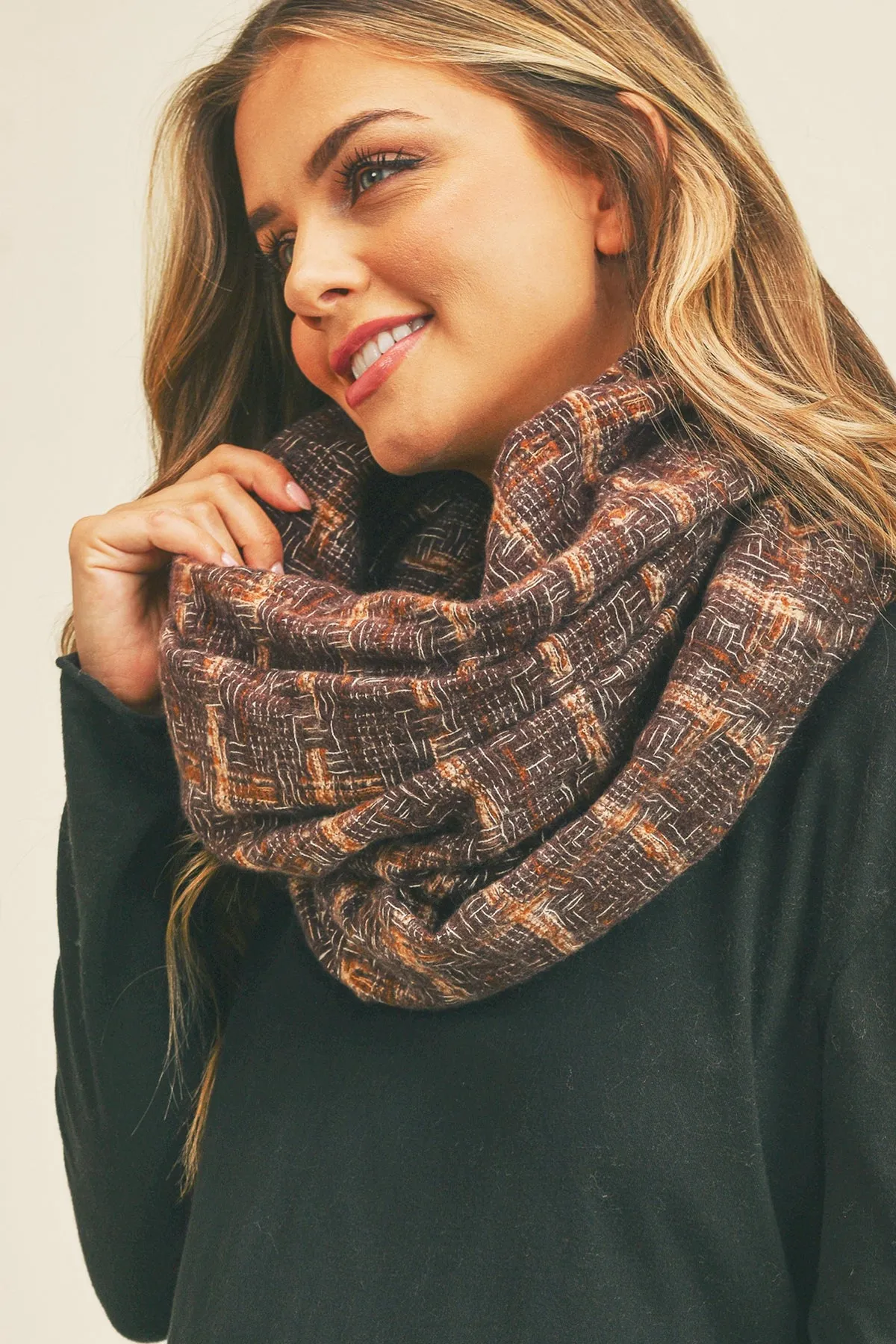 PLAID INFINITY SCARF