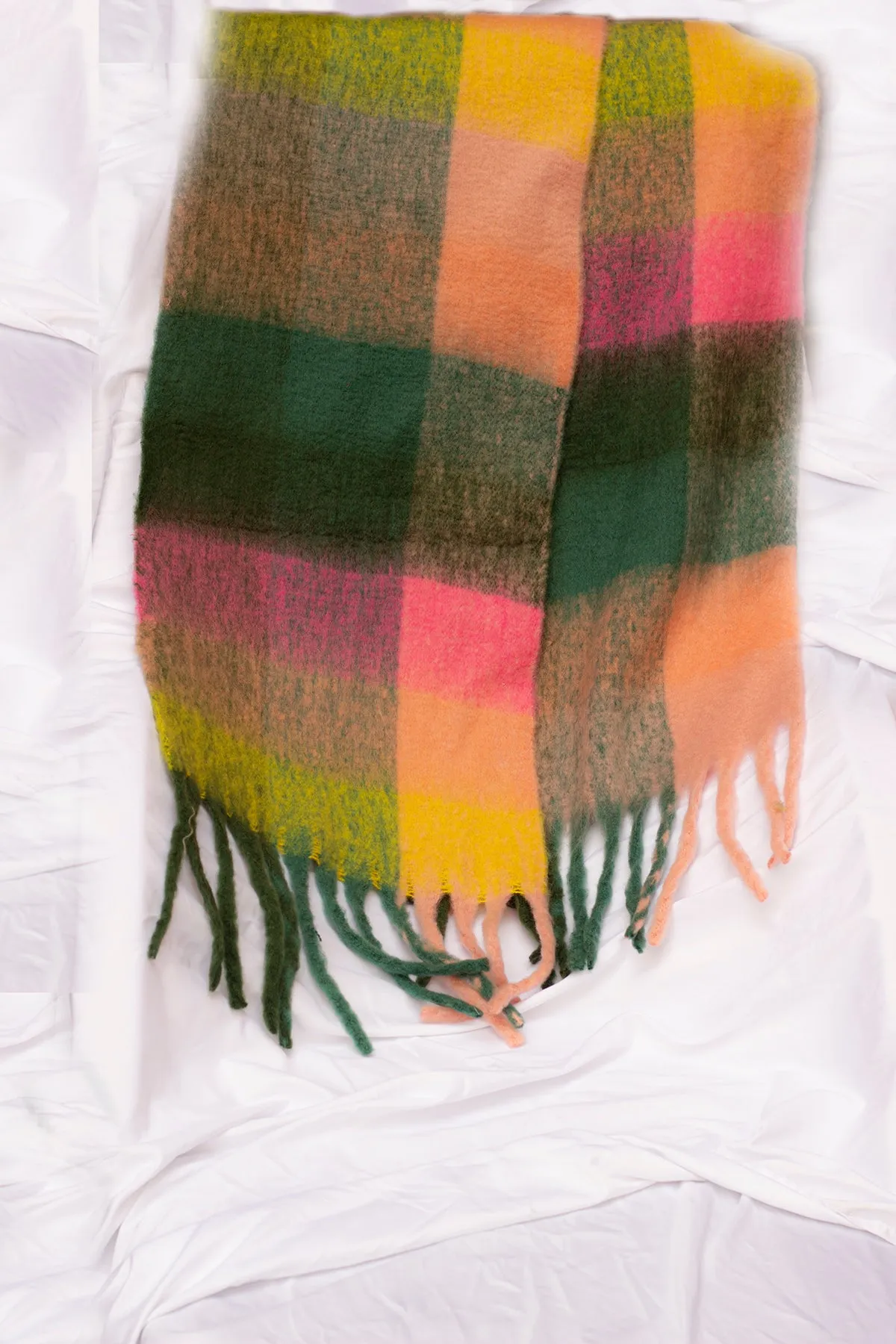 Plaid Warm Wrap Scarf