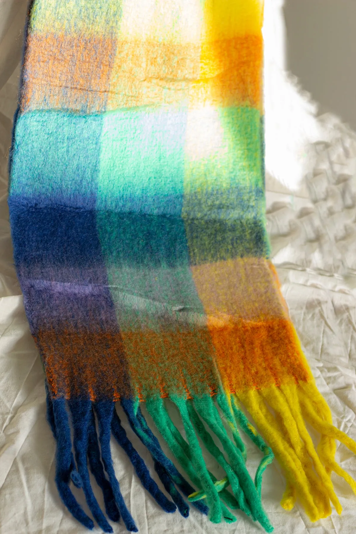 Plaid Warm Wrap Scarf