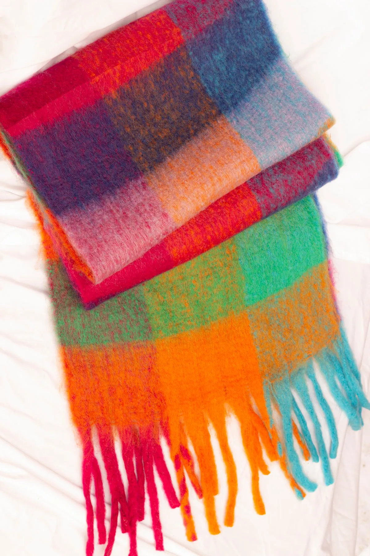 Plaid Warm Wrap Scarf