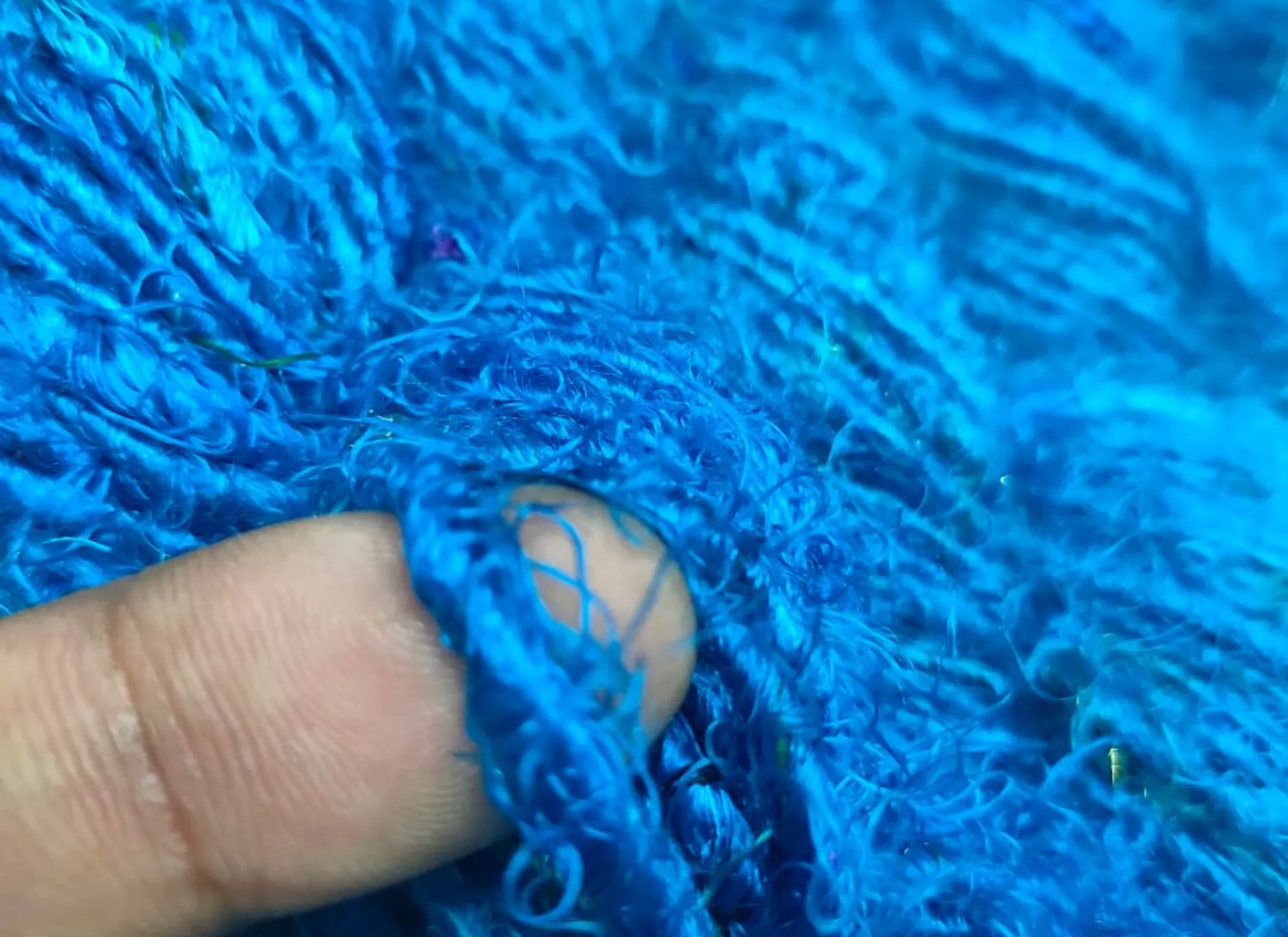 Recycled Sari Silk Yarn-Ocean Blue