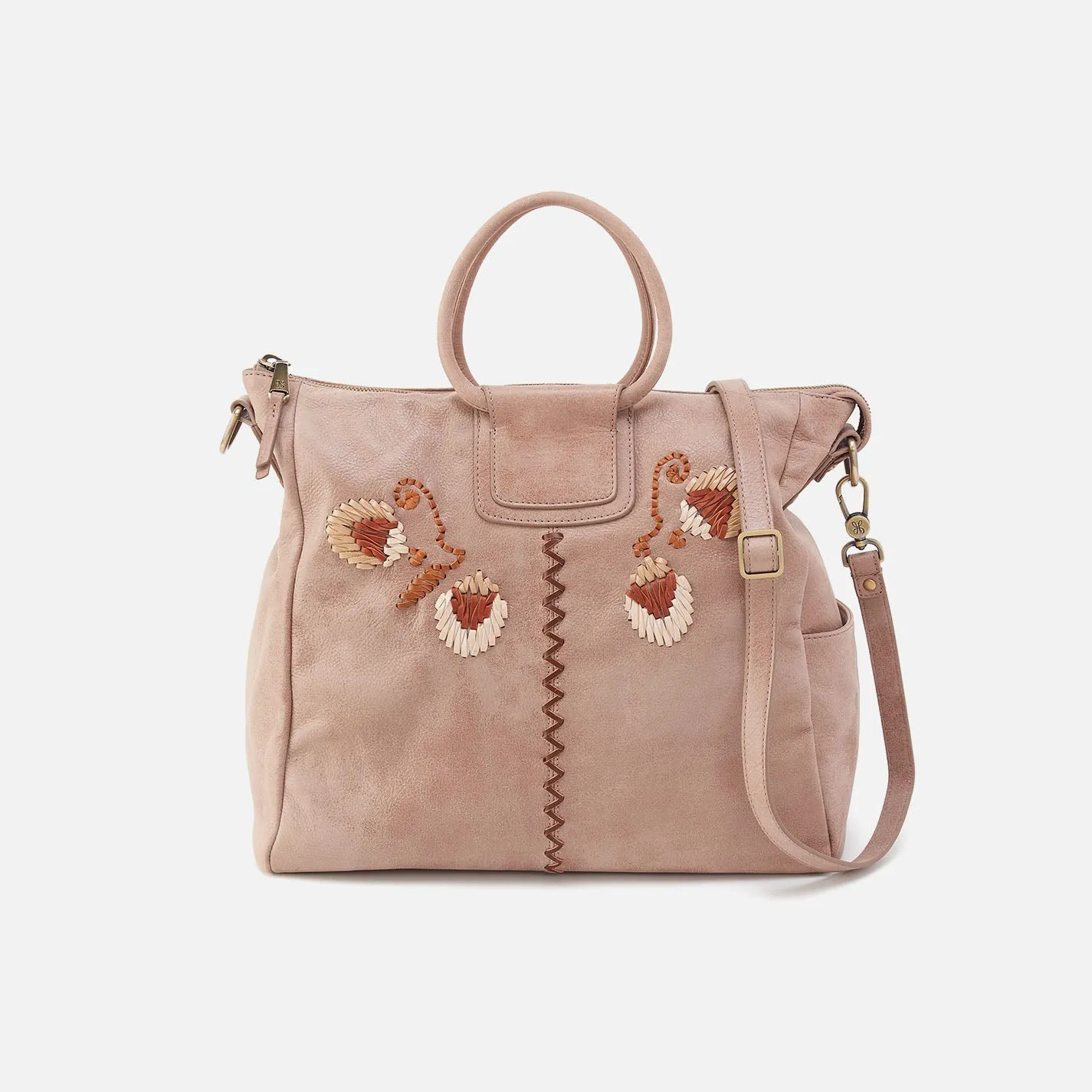 Sheila Large Satchel In Buffed Leather - Hazel