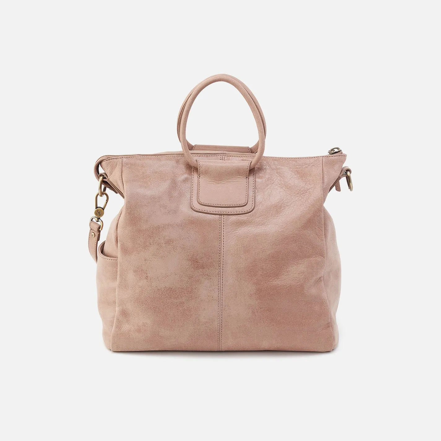 Sheila Large Satchel In Buffed Leather - Hazel