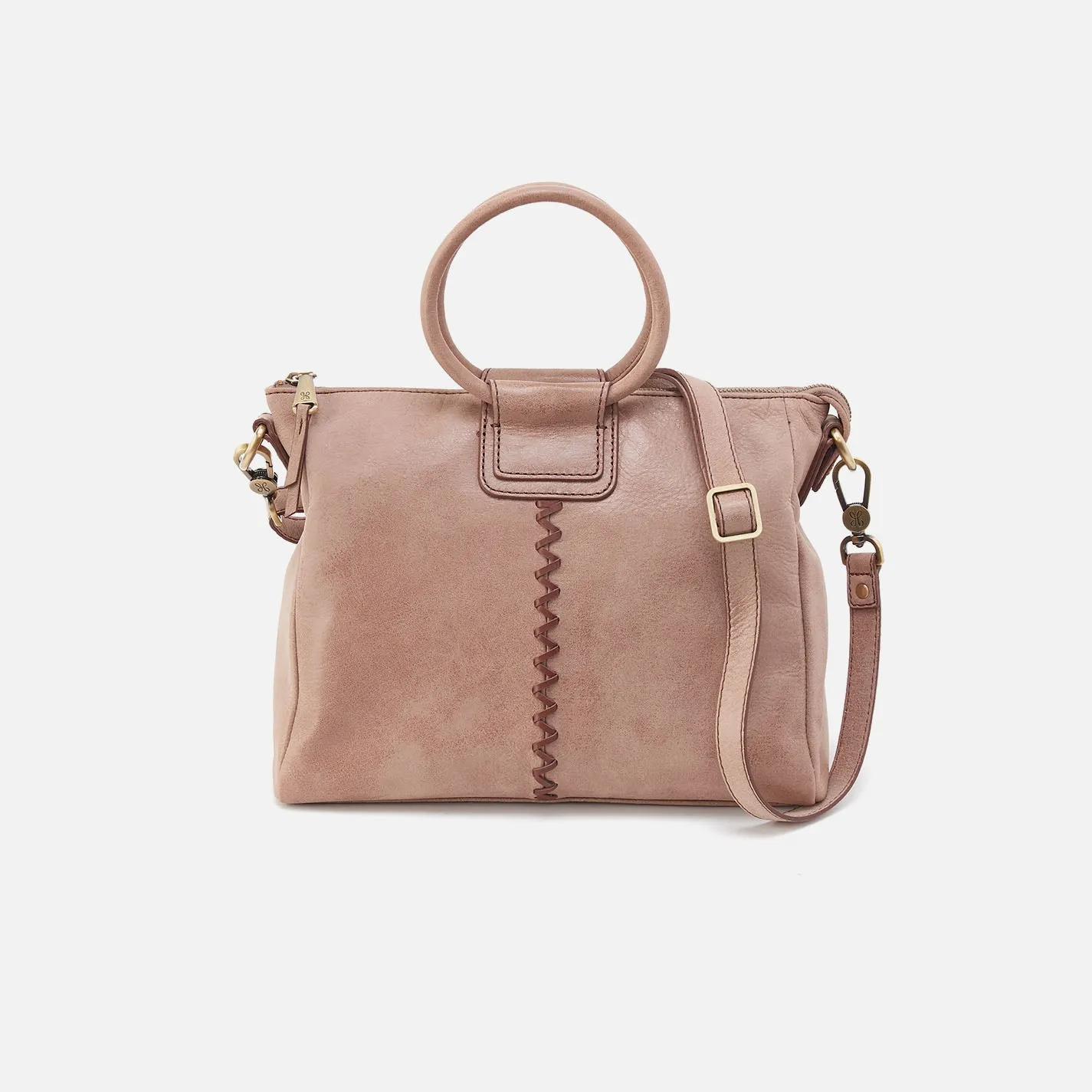 Sheila Medium Satchel In Buffed Leather - Hazel