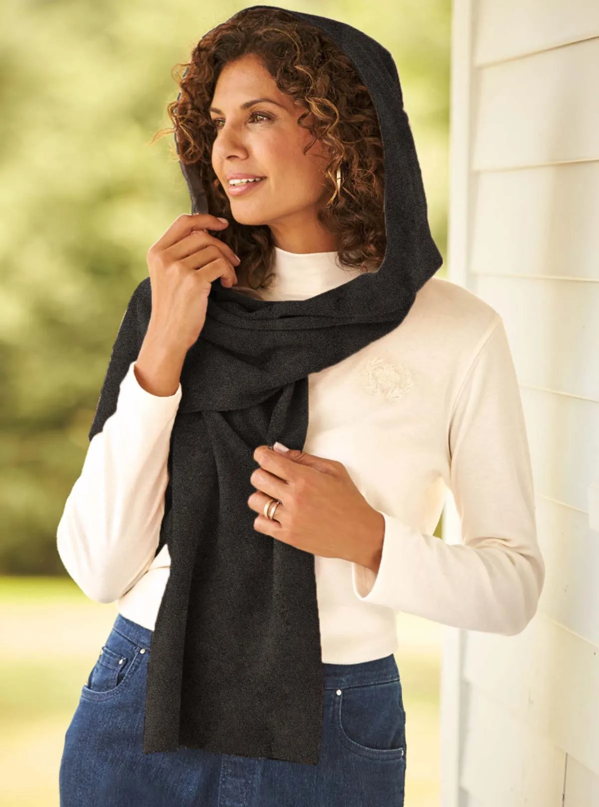 Stella Fleece Hooded Wraparound Scarf