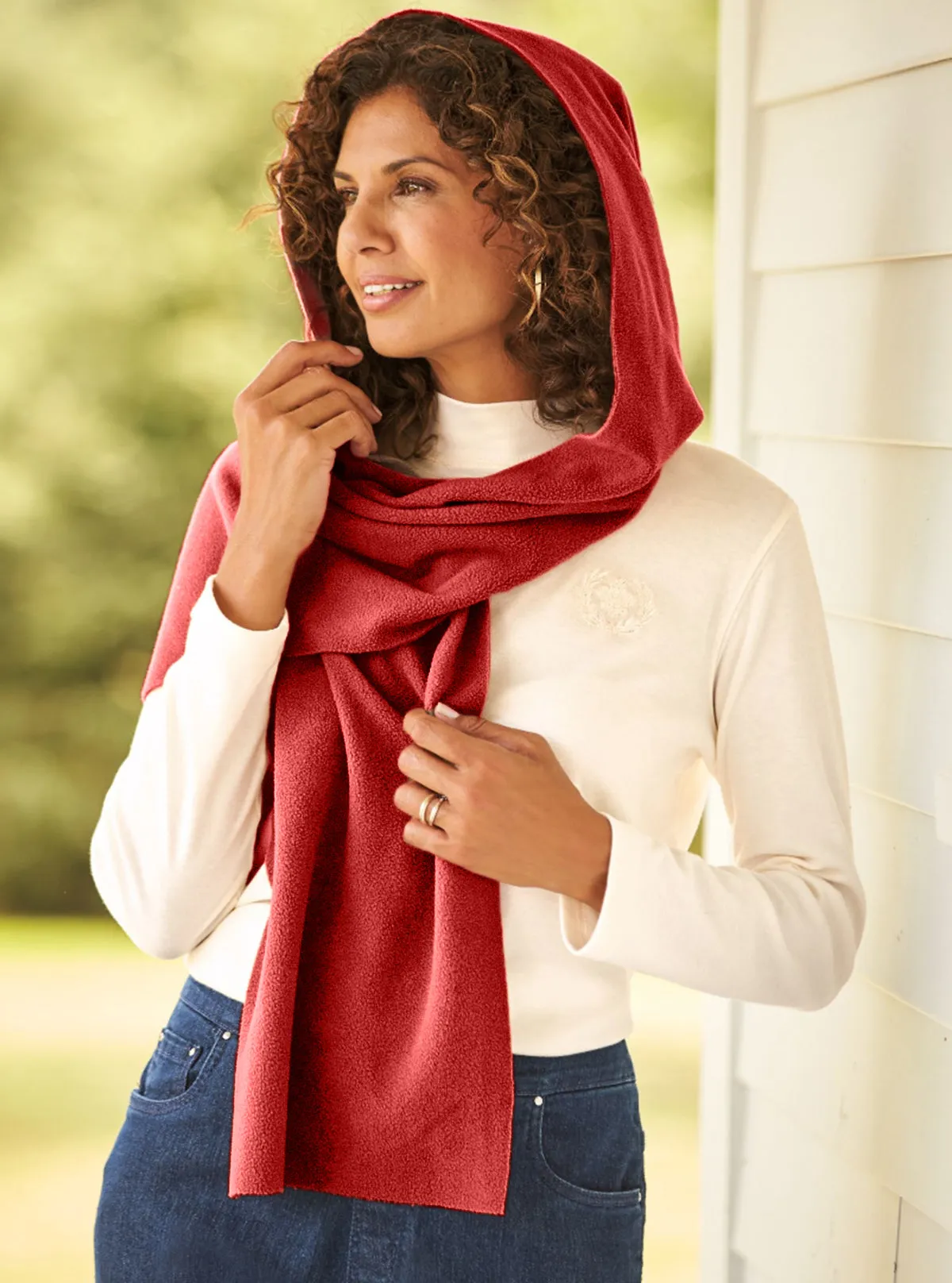 Stella Fleece Hooded Wraparound Scarf