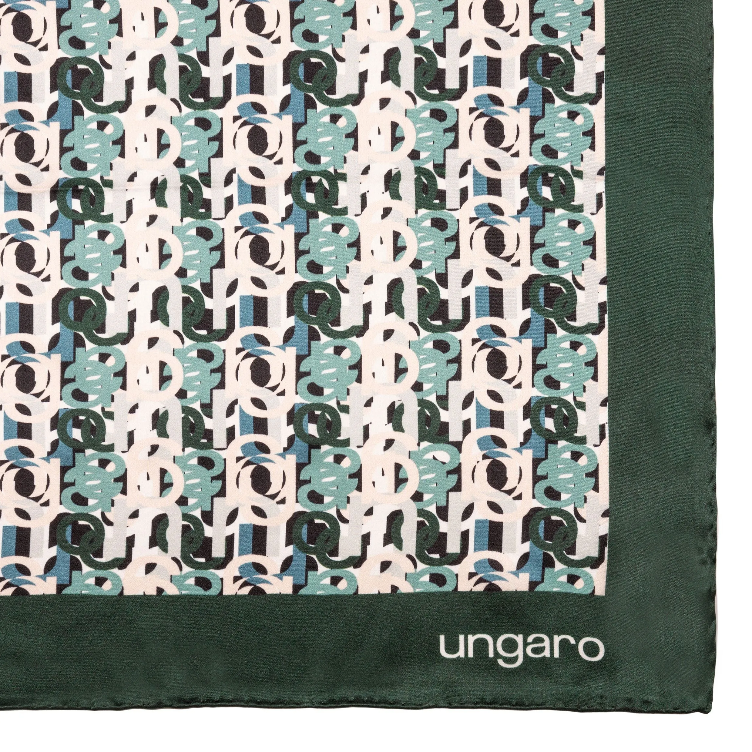 Ungaro UFL238T-Silk scarf Umberta Dark Green