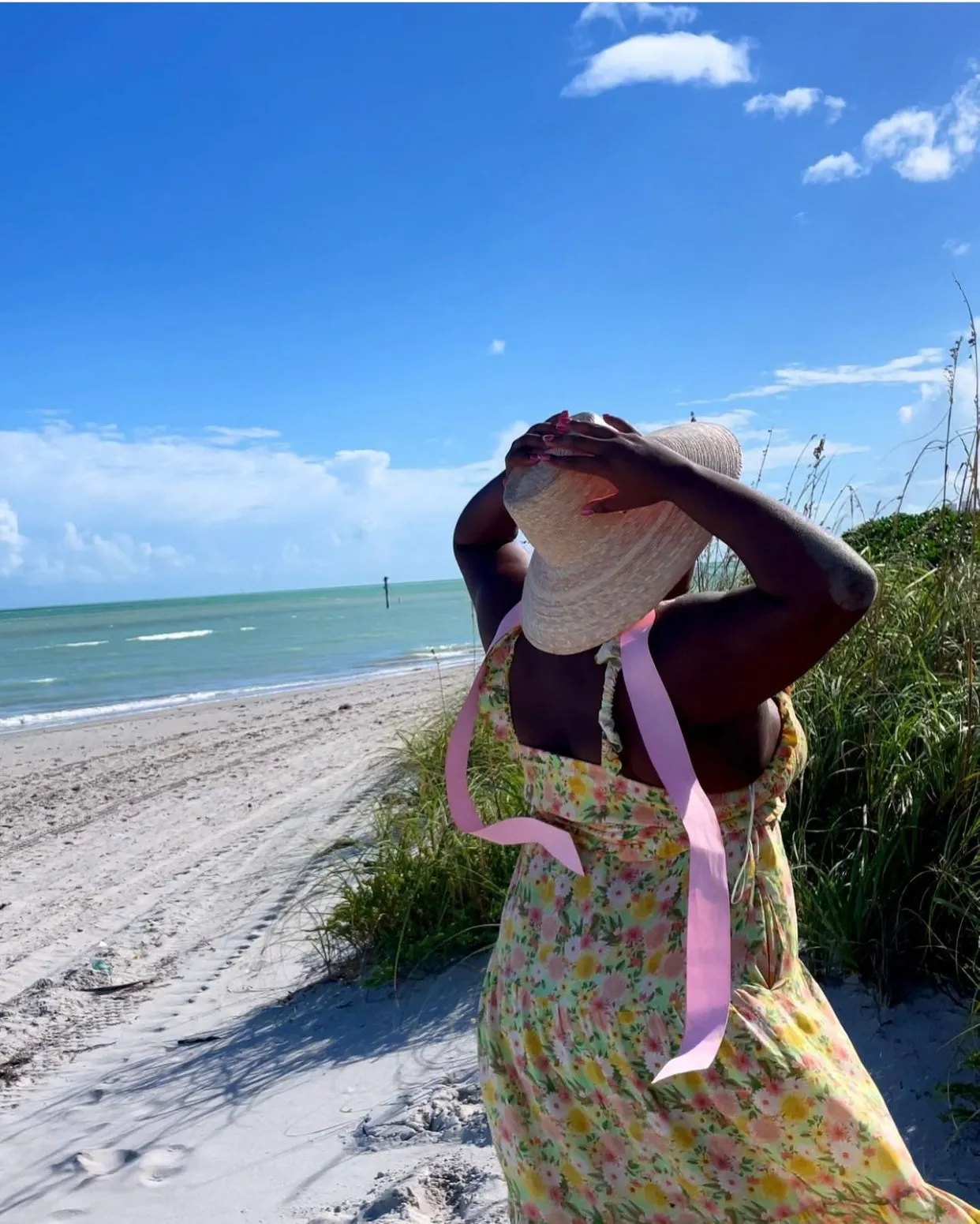 Wildflower Sun Hat - Burnt Orange/Rust Long Grosgrain Ribbon