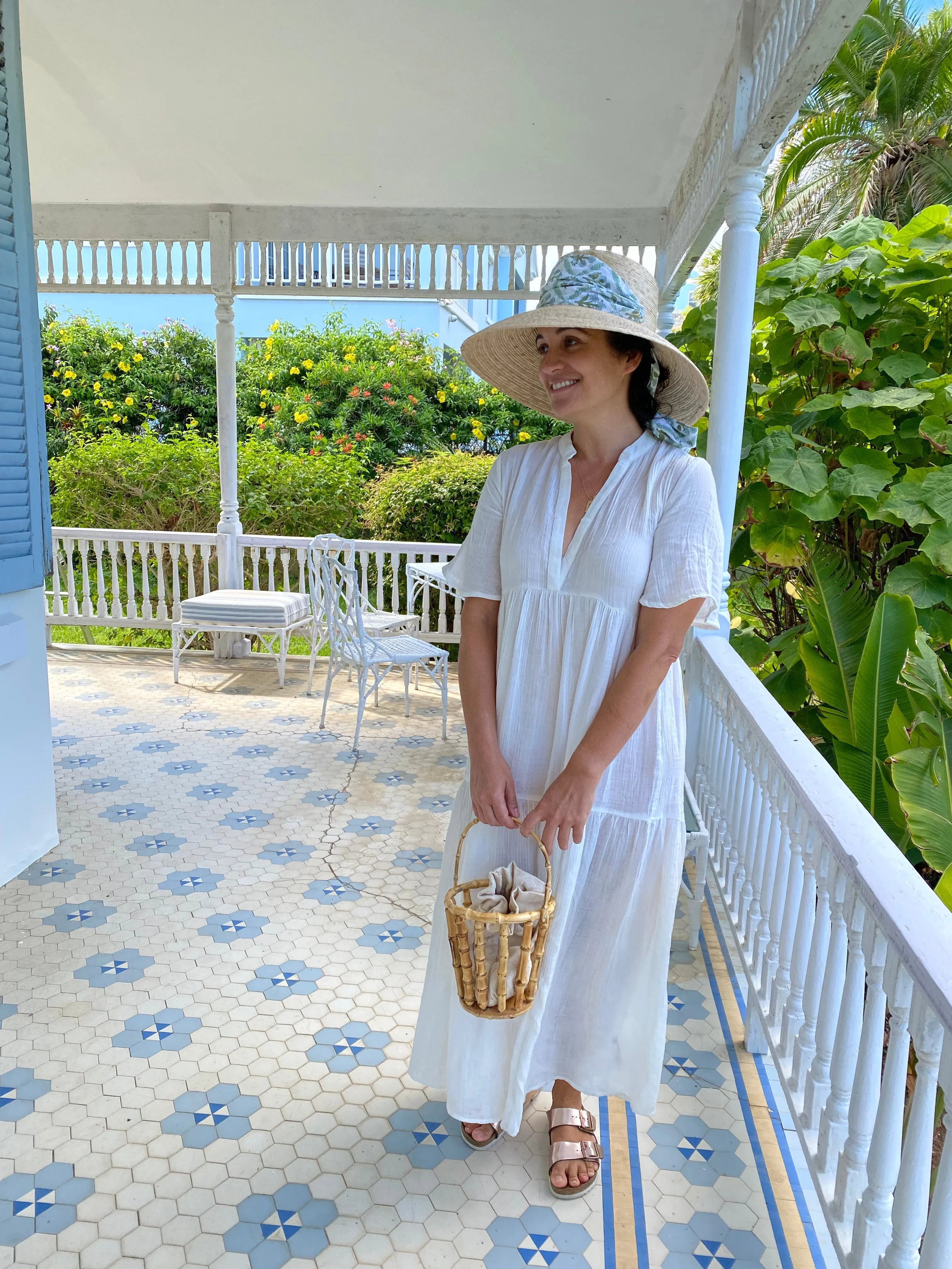 Wildflower Sun Hat - Burnt Orange/Rust Long Grosgrain Ribbon