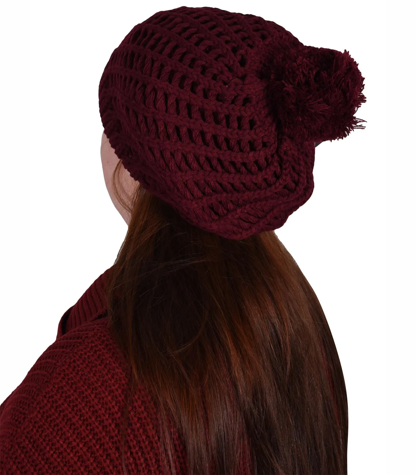 Womens Fleece Lined Beanie Hat